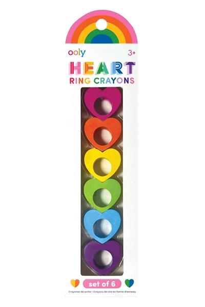 Ooly Heart Ring 6’lı Mum Boya Çok Renkli