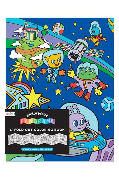 Ooly Katlanabilir Boyama Kitabı - Wacky Alien Universe Çok Renkli