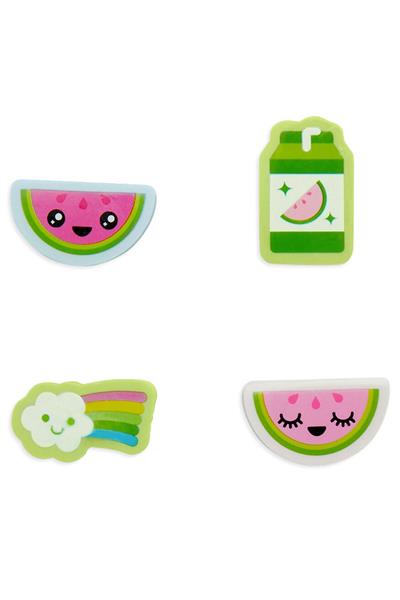 Ooly Lil Juicy 4lü Silgi - Karpuz Kokulu Çok Renkli
