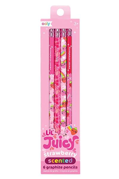 Ooly Lil Juicy Çilek Kokulu 6lı Kurşun Kalem Seti Çok Renkli