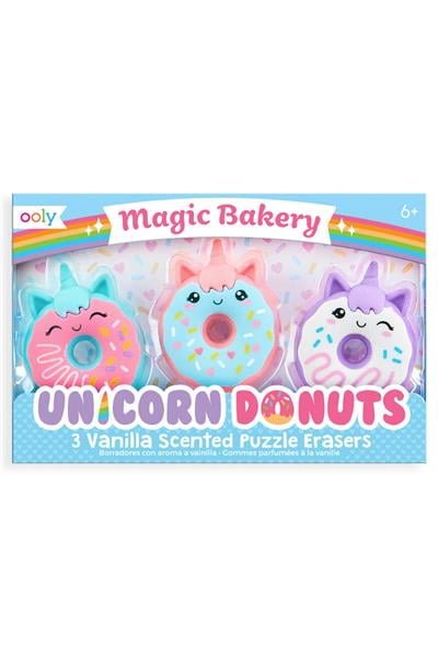 Ooly Magic Bakery Unicorn Donuts 3lü Kokulu Silgi Seti Çok Renkli