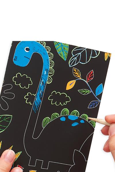 Ooly Mini Scratch & Scribble - Dino Days Çok Renkli