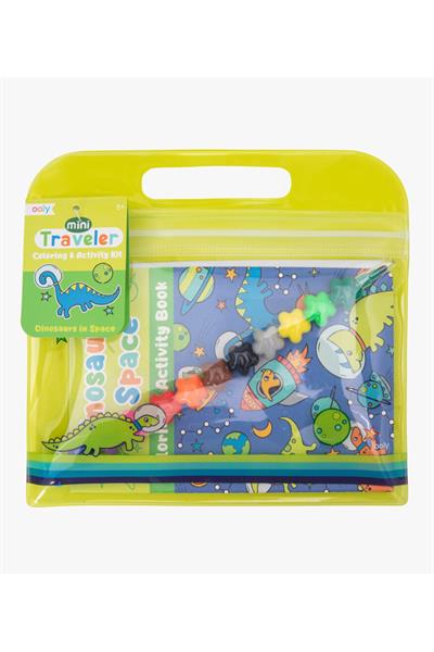 Ooly Mini Traveler Boyama & Aktivite Çantası - Dinosaurs in Space Çok Renkli