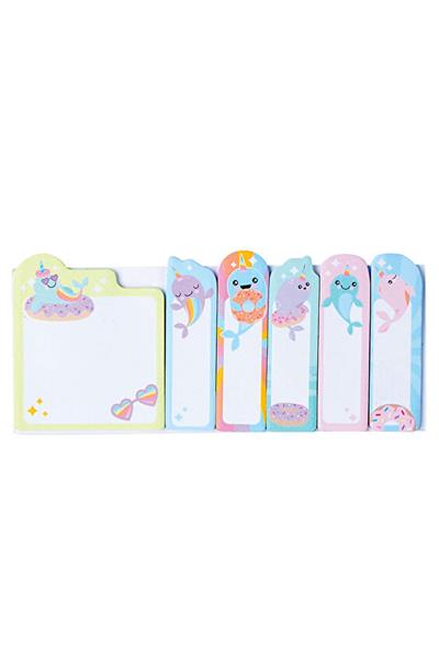 Ooly Note Pals Yapışkanlı Etiket Seti - Nom Nom Narwhals Çok Renkli