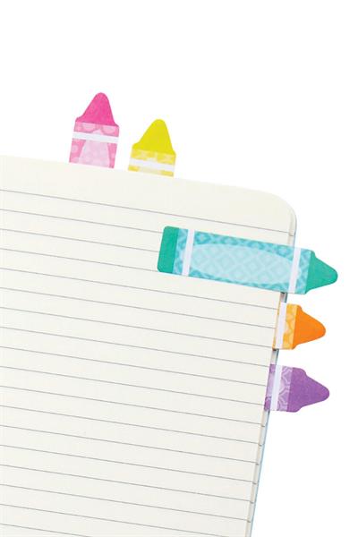 Ooly Note Pals Yapışkanlı Etiket Seti - Rainbow Crayons Çok Renkli