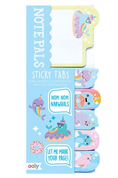 Ooly Note Pals Yapışkanlı Etiket Seti - Nom Nom Narwhals Çok Renkli