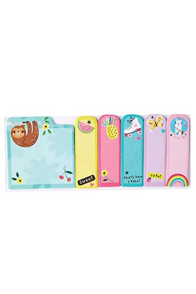 Ooly Note Pals Yapışkanlı Etiket Seti - Funtastic Friends Çok Renkli