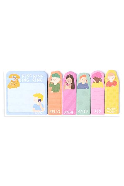 Ooly Note Pals Yapışkanlı Etiket Seti - Call Me Çok Renkli