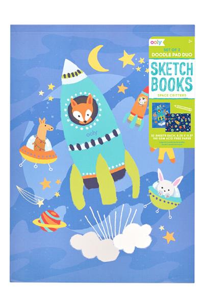 Ooly Pad Duo Eskiz Defteri - Space Critters Çok Renkli
