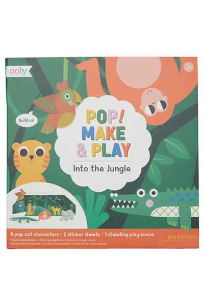 Ooly Pop! Make& Play Açılabilir Oyun Seti - Into The Jungle Çok Renkli