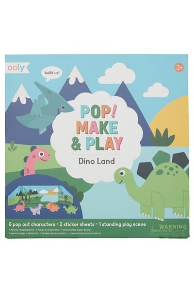 Ooly Pop! Make& Play Açılabilir Oyun Seti - Dino Land Çok Renkli