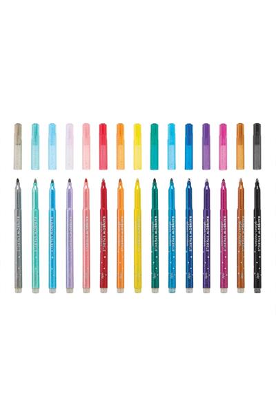 Ooly Rainbow Sparkle Simli 15li Keçeli Kalem Çok Renkli