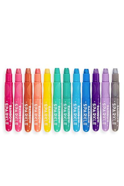 Ooly Rainbow Sparkle Sulu Boya Efektli 12li Jel Boya Çok Renkli