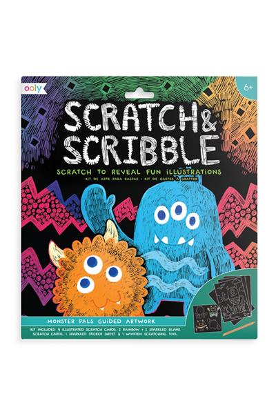 Ooly Scratch & Scribble - Monster Pals Çok Renkli