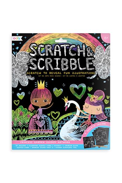 Ooly Scratch & Scribble - Princess Garden Çok Renkli