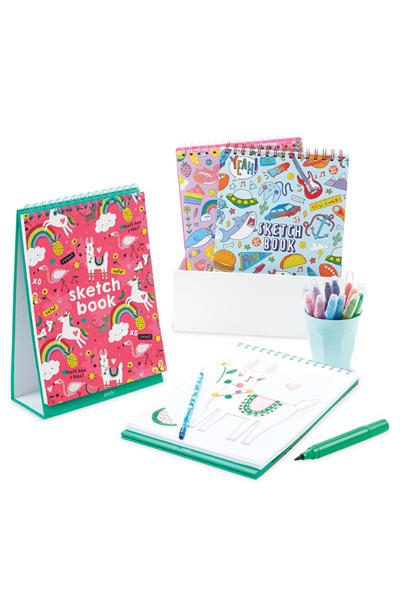 Ooly Sketch & Show Dik Duran Telli Resim Defteri - Funtastic Friends Çok Renkli