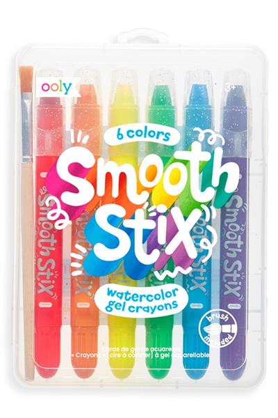 Ooly Smooth Stix Sulu Boya Efektli 6lı Jel Boya Kalemi Çok Renkli