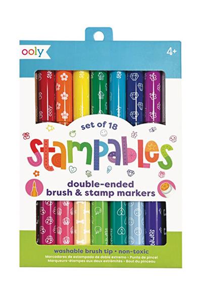 Ooly Stampables Çift Uçlu 18li Keçeli Kalem Çok Renkli