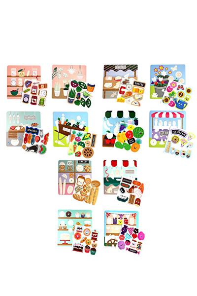 Ooly Sticker Scenes Çıkartma Sahnesi - Farmers Market Çok Renkli