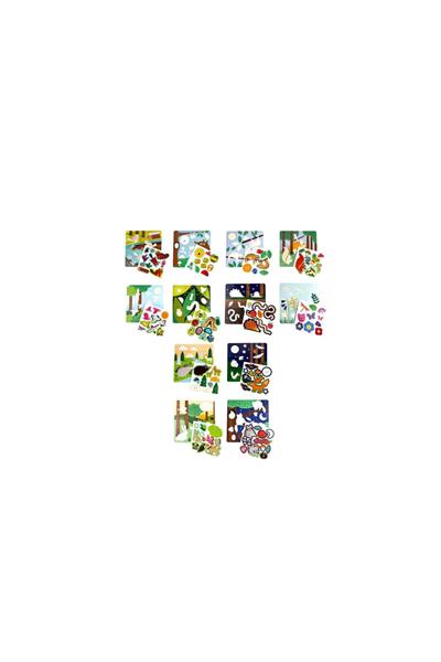 Ooly Sticker Scenes Çıkartma Sahnesi - In the Forest Çok Renkli