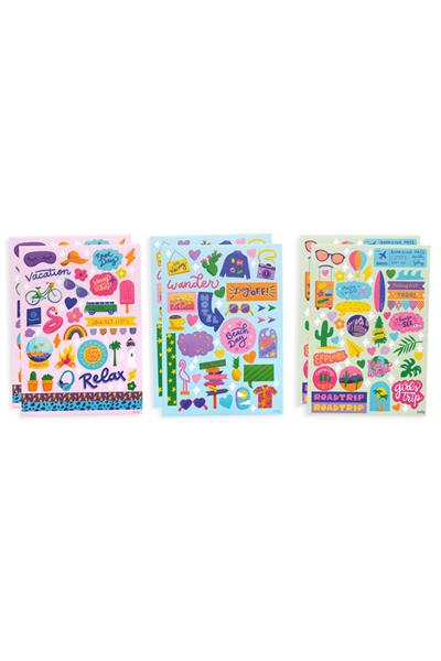 Ooly Sticker Stash Çıkartma Seti - Wanderlust Çok Renkli