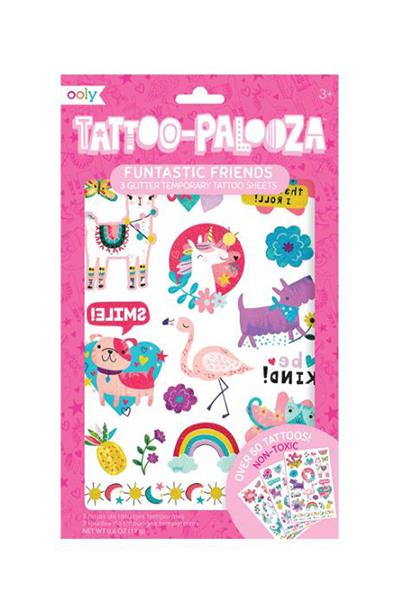 Ooly Tattoo Palooza Geçici Dövme Seti - Funtastic Friends Çok Renkli