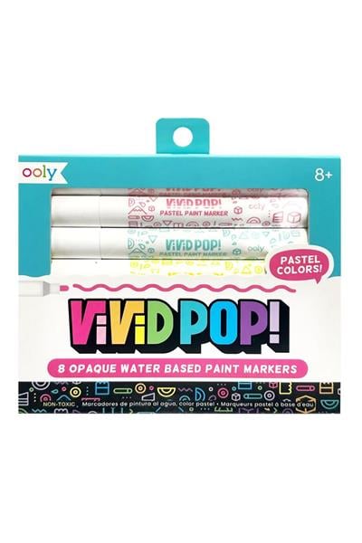 Ooly Vivid Pop! Su Bazlı 8li Keçeli Kalem - Pastel Çok Renkli