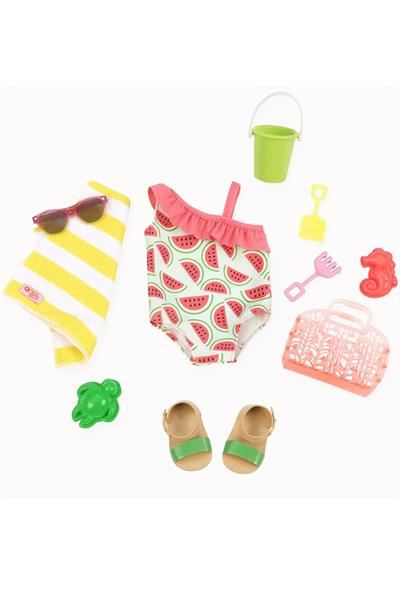 Our Generation Kıyafet - Watermelon Print Swimsuit Çok Renkli