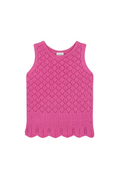 Pembe Jakarlı Triko Şortlu Set Pembe