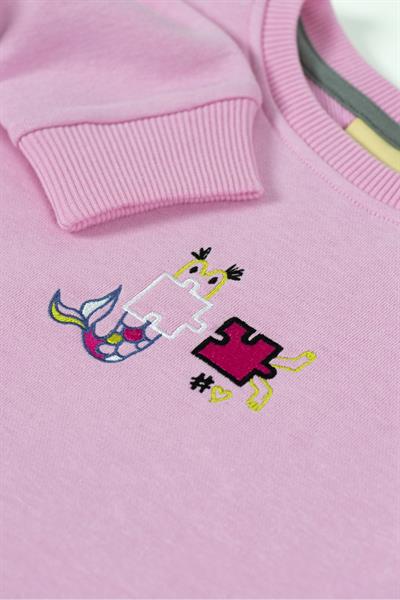 Beetlebeez / PIECES OF MERMAID SWEATSHIRT DRESS Pembe
