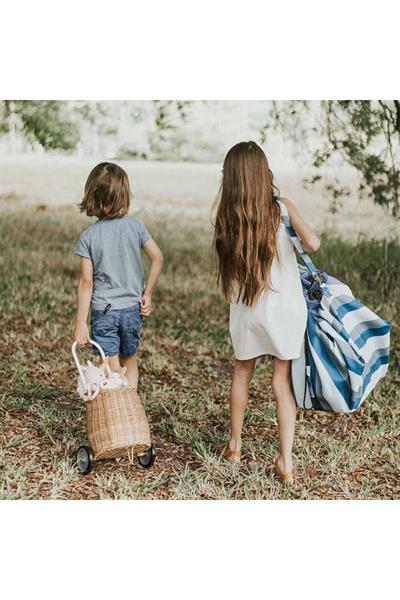 Play & Go / Outdoor, Blue/Green Stripes Std