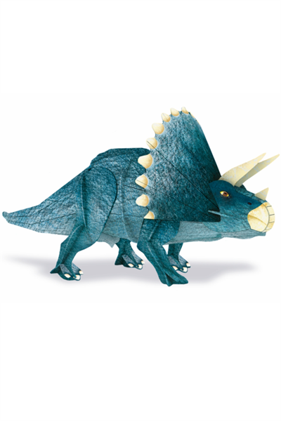 Sassi /3D TRICERATOPS - BOOK AND 3D MODEL Çok Renkli