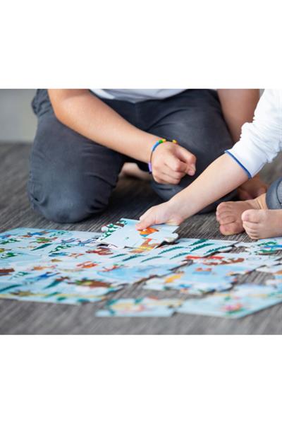 Sassi /ANIMALS ON ICE GIANT PUZZLE 30 PARÇA Çok Renkli