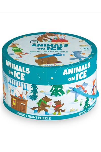 Sassi /ANIMALS ON ICE GIANT PUZZLE 30 PARÇA Çok Renkli