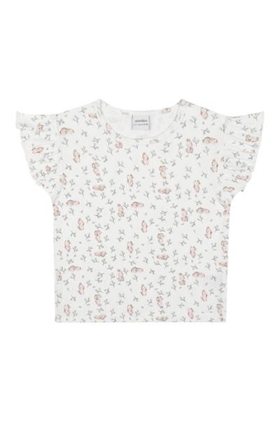 Sevimli Tavşan Fırfırlı Şortlu Pijama Takımı Beyaz
