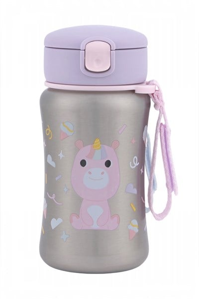 Skip Hop Besties Squad Pipetli Paslanmaz Çelik Suluk - Unicorn Çok Renkli