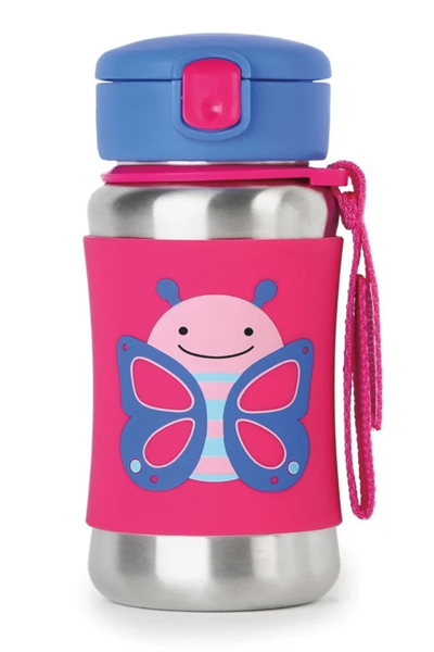Skip Hop Zoo Pipetli Paslanmaz Çelik Suluk Kelebek Çok Renkli