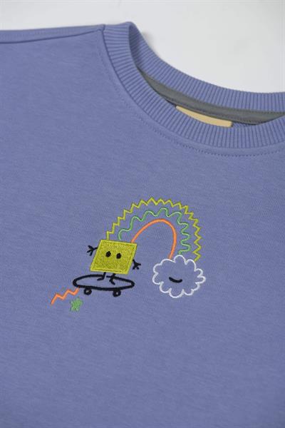 Beetlebeez / SQUARE WITH CLOUD SWEATSHIRT Lila