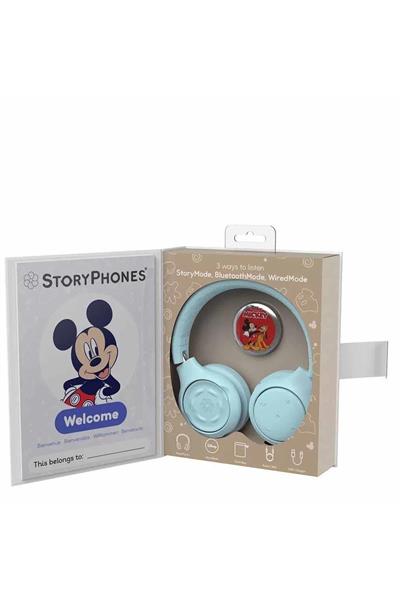 StoryPhones Disney - Çocuklar İçin Kulak Üstü Kulaklık - Bluetooth - App ile Uyumlu - Mavi Çok Renkli