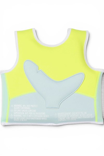 Sunnylife / Çocuk Can Yeleği Salty the Shark Aqua Neon Yellow Neon Sarı