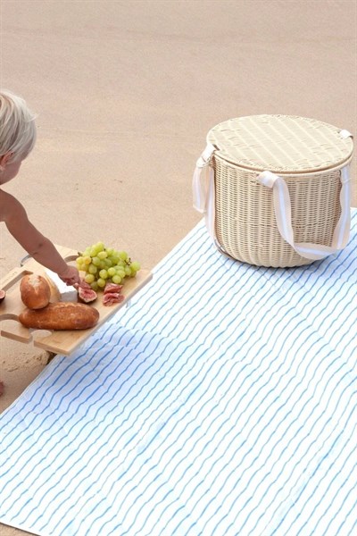 Sunnylife / Termoslu Piknik Sepeti Rattan Çok Renkli