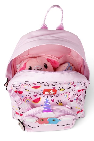 Supercute Two in One Unicorn Sırt Çantası Pembe