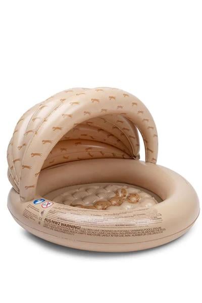 Swim Essentials Brown Panter Çocuk Gölgelikli Şişme Oyun ve Yüzme Havuzu 100cm Çok Renkli