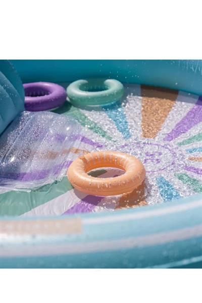 Swim Essentials Hello Sunshine Fıskiyeli ve Kaydıraklı Şişme Oyun Havuzu 210cm Çok Renkli