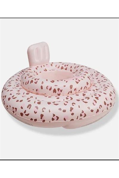 Swim Essentials Old Pink Leopard Bebek Sırt Destekli Yüzme Simidi 0-1 Yaş Çok Renkli