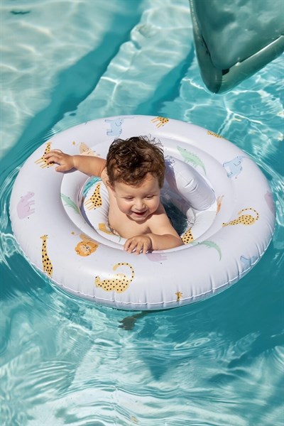 Swim Essentials Wild Life Leopard Bebek Sırt Destekli Yüzme Simidi 1-2 Yaş Çok Renkli