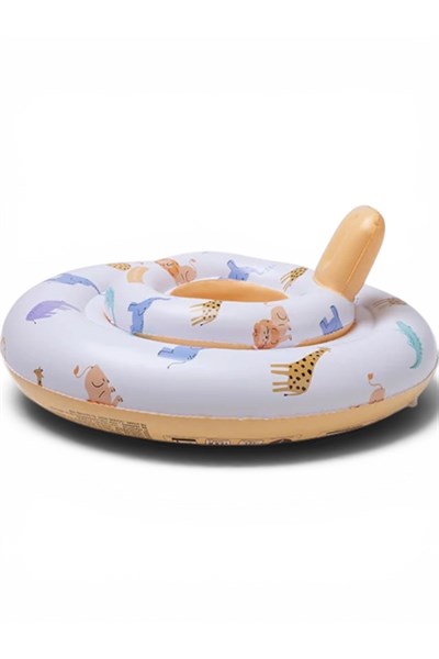 Swim Essentials Wild Life Leopard Bebek Sırt Destekli Yüzme Simidi 1-2 Yaş Çok Renkli