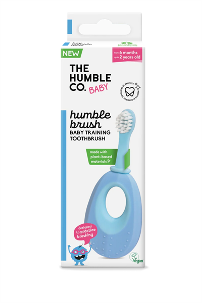 The Humble Co. / Humble Brush Baby Bebekler için Alıştırma Diş Fırçası Mavi