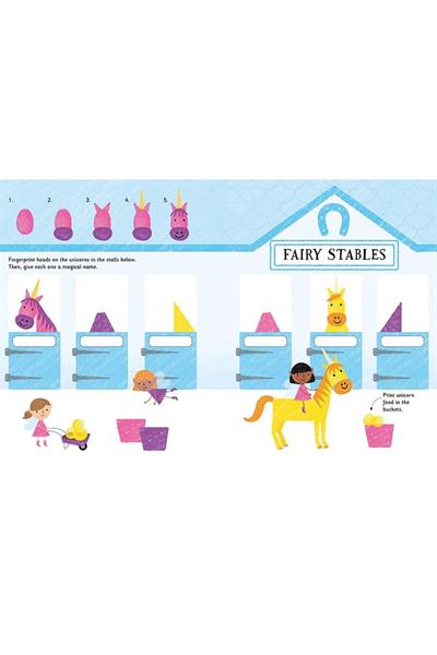 Usborne / Fingerprint Activities Unicorns And Fairies Çok Renkli