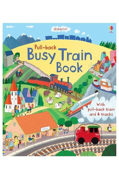 Usborne / Pull Back Busy Train Book Çok Renkli